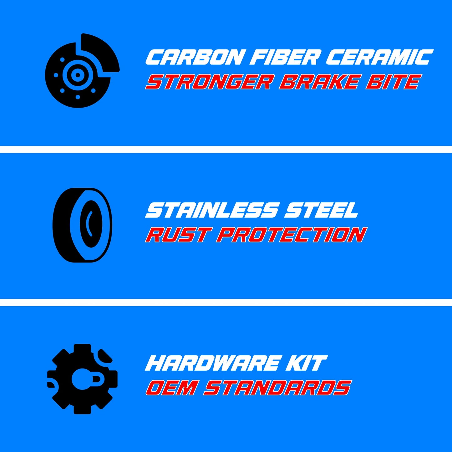 Dash4 F35-843 Carbon Ceramic Front Brake Pads with Hardware Kit for Ford Escape 2001-2007, Mazda Tribute 2001-2006, Mercury Mariner 2005-2007