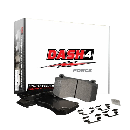 Dash4 F22-1113 Carbon Ceramic Rear Brake Pads with Hardware Kit for Select Lexus GS300 2006-2006/GS350 2007-2011/GS430 2006-2007/GS450h 2007-2011/GS460 2008-2011/IS250 2006-2013/IS350 2006-2013