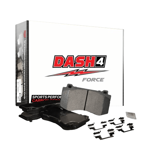 Dash4 F22-1114 Carbon Ceramic Rear Brake Pads with Hardware Kit for Select Subaru BRZ 2013-2015/Crosstrek 2016-2022/Forester 2009-2018/Impreza 2008-2022/Legacy/Outback/WRX/XV/XV Crosstrek and more