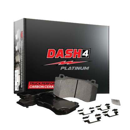 Dash4 F35-1120 Carbon Ceramic Rear Brake Pads with Hardware Kit for Hummer H3 2006-2010/Hummer H3T 2009-2010