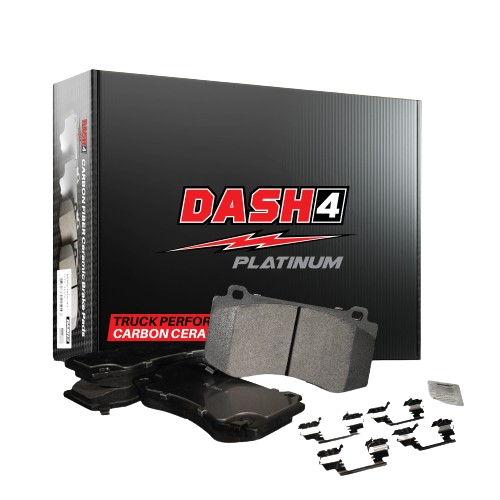 Dash4 F35-691 Carbon Ceramic Front Brake Pads with Hardware Kit for INFINITI QX4 1997-2001, Nissan Pathfinder 1996-2001/X-Trail 2002-2007