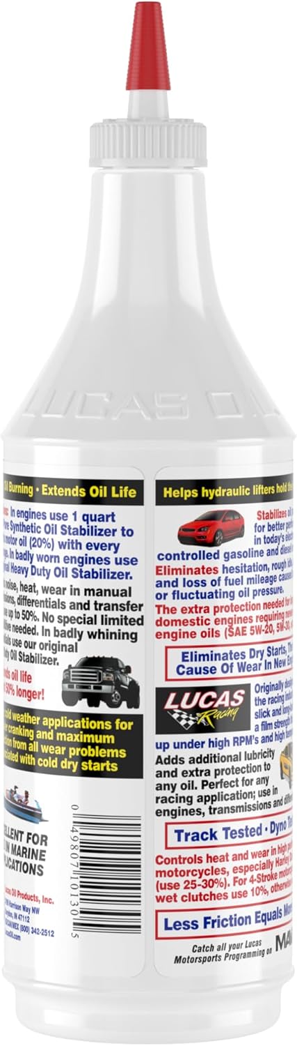 Lucas Oil 10130 Pure Synthetic Oil Stabilizer - 1 Quart