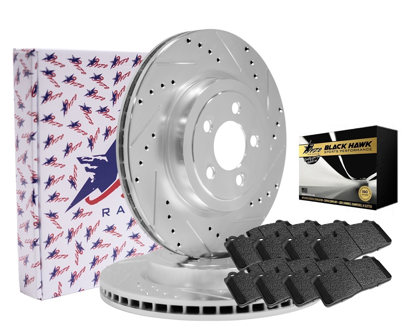 Onzo z02 Performance Drilled and Slotted Ceramic Brake Kit for 2024 Tesla S